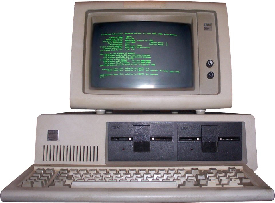 La primera computadora personal, la IBM modelo 5150