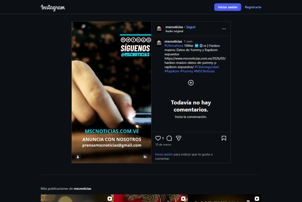 plataformas de Venezuela hackeadas: Rapikom