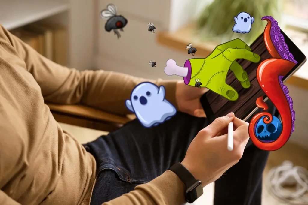 La imagen reprrsenta el título del artículo mostrando a una persona con una tablet con aplicación para crear juegos