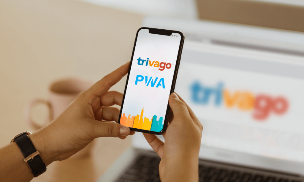 Ejemplo de PWA de la empresa Trivago