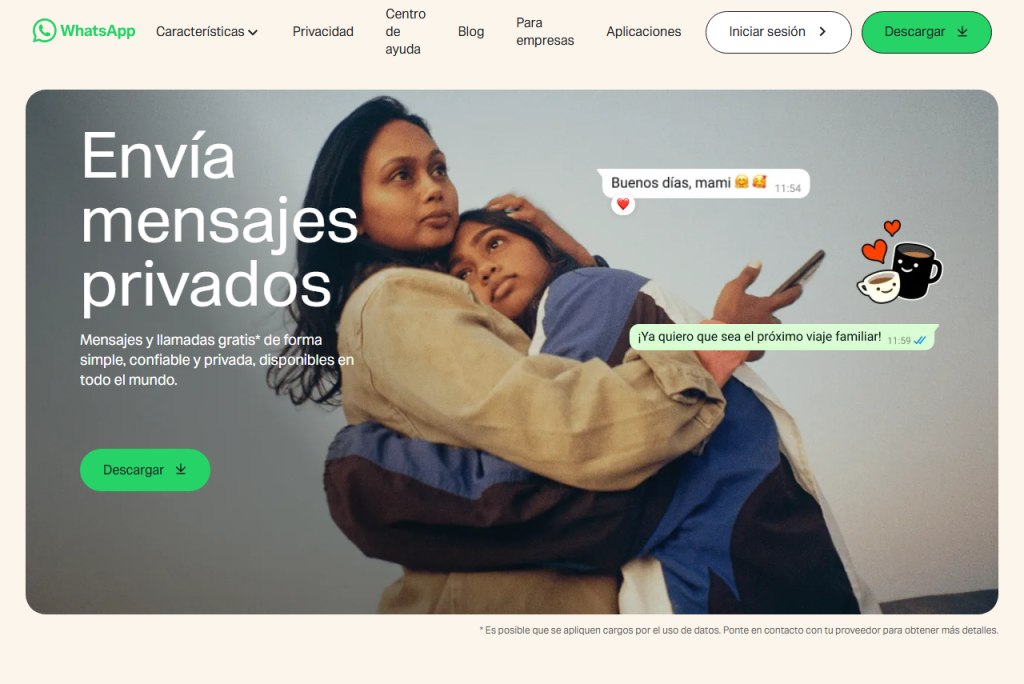 Ejemplo de aplicaciones nativas: WhatsApp