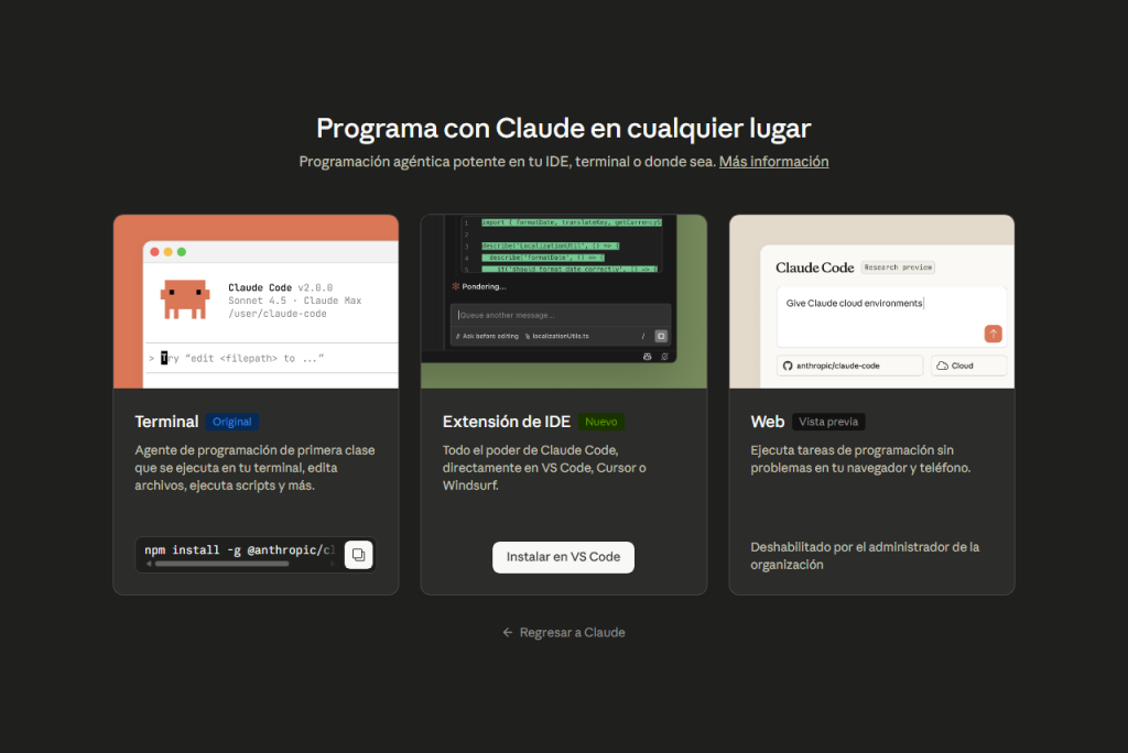 Aplicaciones para el desarrollo web con Ia: Claude Code