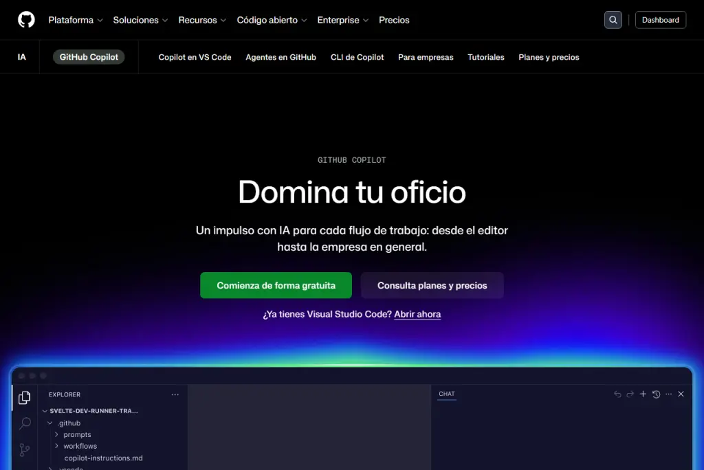 Aplicaciones para el desarrollo web: Canvas Github Copilot