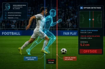 La imagen describe como funciona la IA en el Mundial 2026